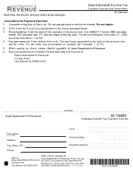 Document preview: Form IA1040V (41-137) Individual Income Tax Payment Voucher - Iowa