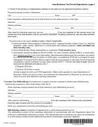 Form 78-005 Iowa Business Tax Permit Registration - Iowa, Page 4