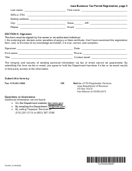 Form 78-005 Iowa Business Tax Permit Registration - Iowa, Page 5