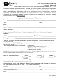 Document preview: Form 54-017 Local Option Remedial Action Property Tax Credit - Iowa