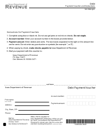 Document preview: Form 96-802 Non-tax Debt Payment Voucher - Iowa