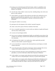 Notice of Resident&#039;s Rights and Prohibited Actions by the Assisted Living Home - Alaska, Page 2