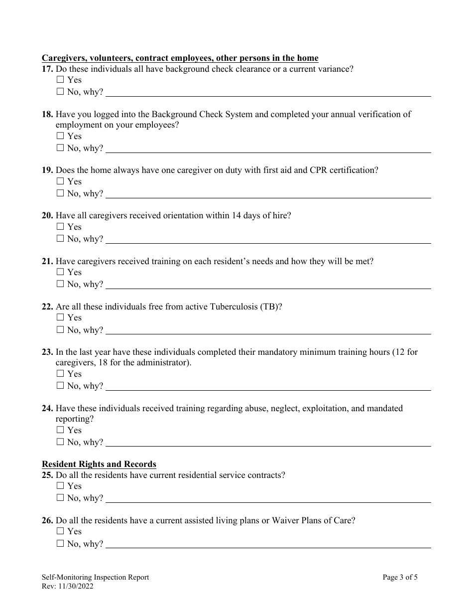 Self-monitoring Inspection Report - Alaska, Page 3