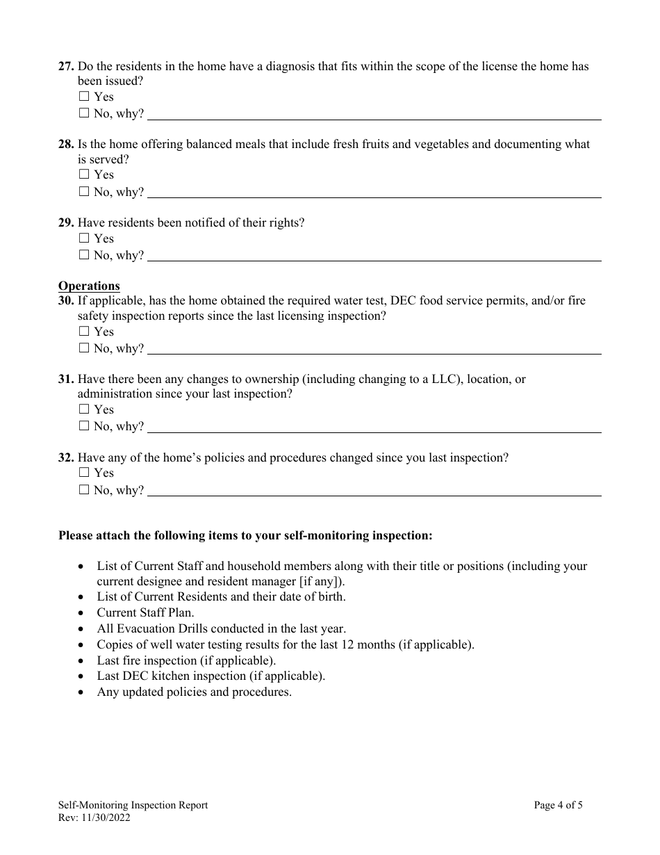 Alaska Self-monitoring Inspection Report - Fill Out, Sign Online and ...