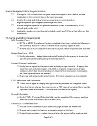 Section 5310 Service Application Checklist - Michigan, Page 3