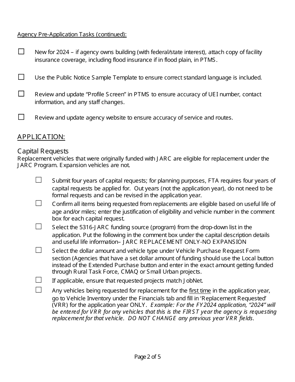 Jarc Application Checklist - Michigan, Page 2