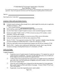 Marine Passenger Application Checklist - Michigan