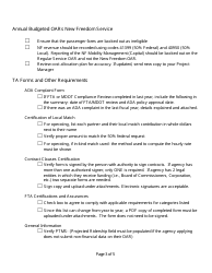 New Freedom Application Checklist - Michigan, Page 3