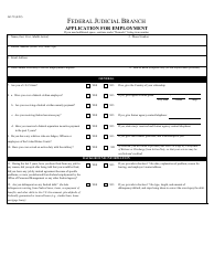 Document preview: Form AO78 Application for Employment