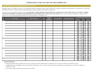 Active Employees Health Benefits Enrollment and Change Form - Maryland, Page 2