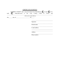 Designation of E-Mail Address by a Party Not Represented by an Attorney - Clay County, Florida, Page 2