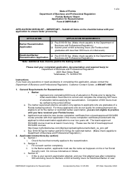 Document preview: Form DBPR BAR3 Application for Reexamination - Florida