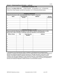 Form DBPR BAR5 Application for Barbershop Licensure - Florida, Page 5