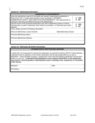 Form DBPR BAR5 Application for Barbershop Licensure - Florida, Page 6