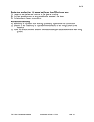 Form DBPR BAR5 Application for Barbershop Licensure - Florida, Page 9