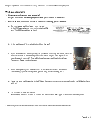 Groundwater Study Permission Form - Oregon, Page 2