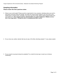 Groundwater Study Permission Form - Oregon, Page 3