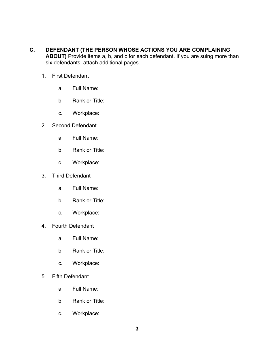 Pro Se Prisoner Civil Rights Amended Complaint - Connecticut, Page 3