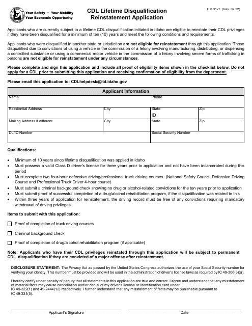 Form ITD3127  Printable Pdf