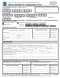 Official 406 Mhz Elt Registration Form