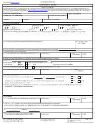 Document preview: DD Form 2707 Confinement Order