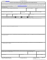Document preview: DD Form 2708 Receipt for Pretrial/Post-trial Prisoner or Detained Person