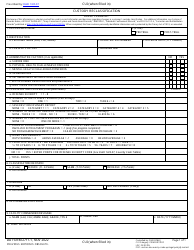 Document preview: DD Form 2711-1 Custody Reclassification