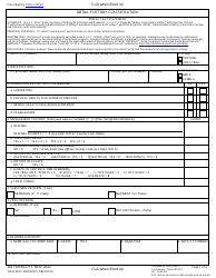 DD Form 2711 Initial Custody Classification