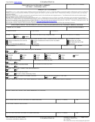 DD Form 2710 Prisoner Background Summary