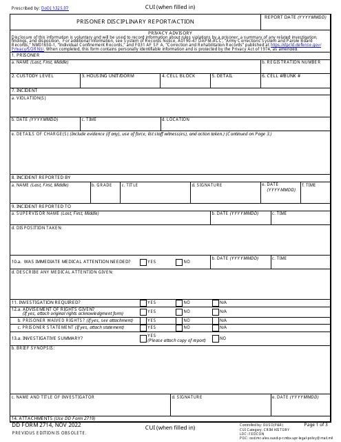 DD Form 2714  Printable Pdf