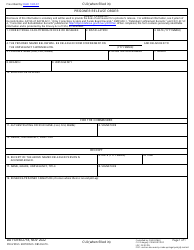 Document preview: DD Form 2718 Prisoner Release Order