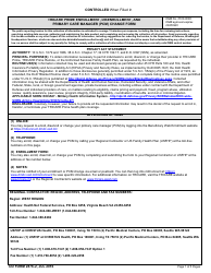 DD Form 2876-2 TRICARE Prime Enrollment, Disenrollment and Primary Care Manager (PCM) Change Form (West)