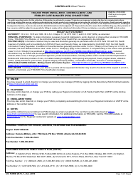 DD Form 2876-1 TRICARE Prime Enrollment, Disenrollment and Primary Care Manager (PCM) Change Form (East)