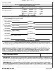 DD Form 2876-1 TRICARE Prime Enrollment, Disenrollment and Primary Care Manager (PCM) Change Form (East), Page 4