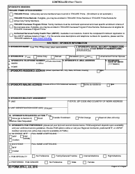 DD Form 2876-3 TRICARE Prime Enrollment, Disenrollment and Primary Care Manager (PCM) Change Form (Overseas), Page 2