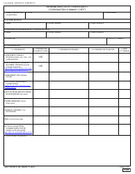 Document preview: DD Form 3128 Information Collection Request Coordination Summary Sheet