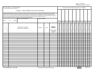 Document preview: DD Form 365-1 Chart a - Basic Weight Checklist Record