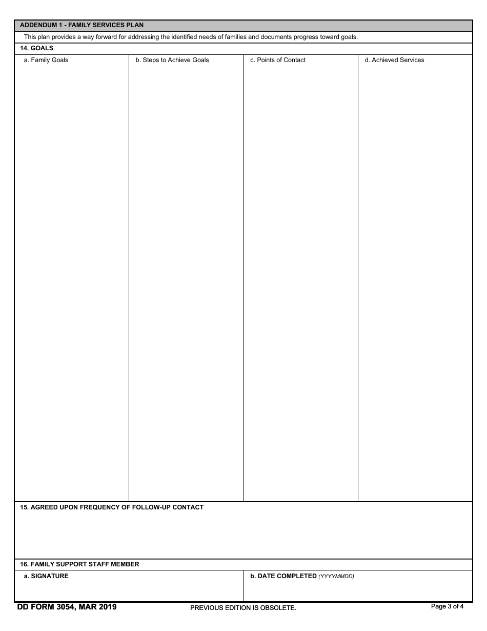 DD Form 3054 Exceptional Family Member Program (EFMP) Family Needs Assessment, Page 3