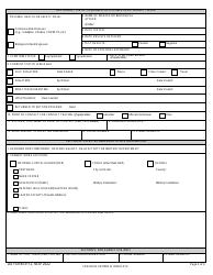 DD Form 3112 Personnel Accountability and Assessment Notification for a Public Health Emergency, Page 2