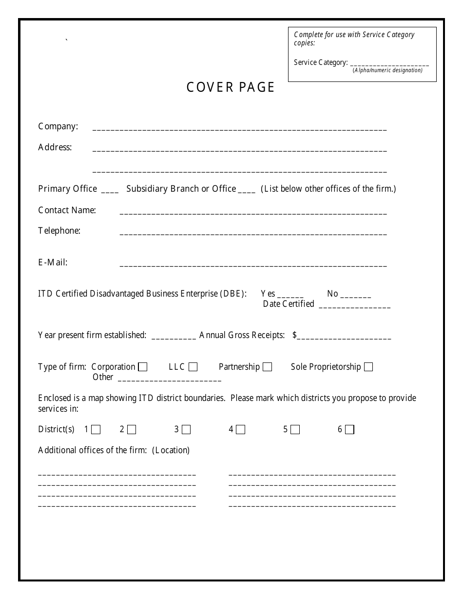 Request for Qualifications for Term Agreement for Consultant Services - Idaho, Page 11