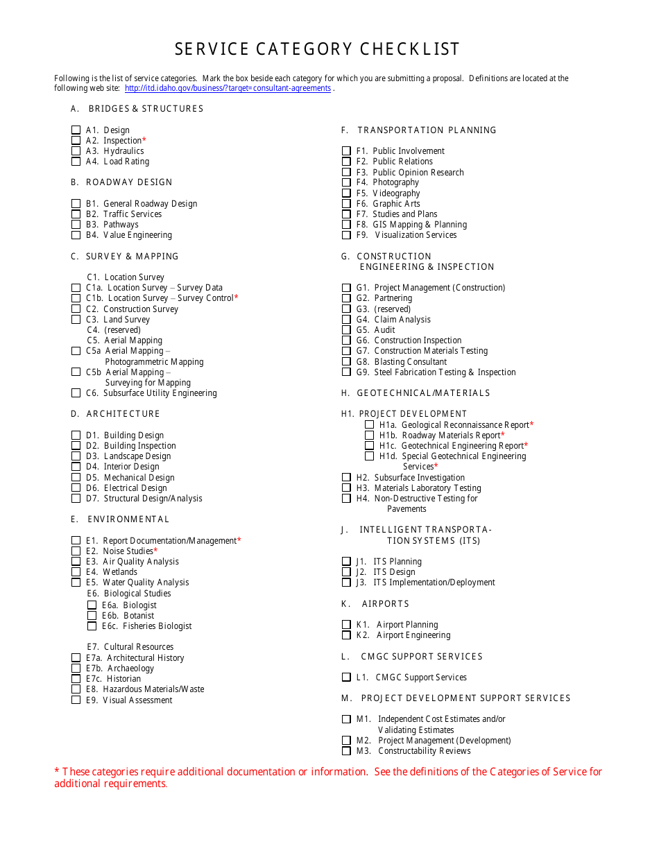 Request for Qualifications for Term Agreement for Consultant Services - Idaho, Page 13