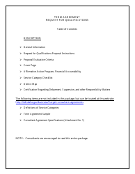 Request for Qualifications for Term Agreement for Consultant Services - Idaho, Page 2