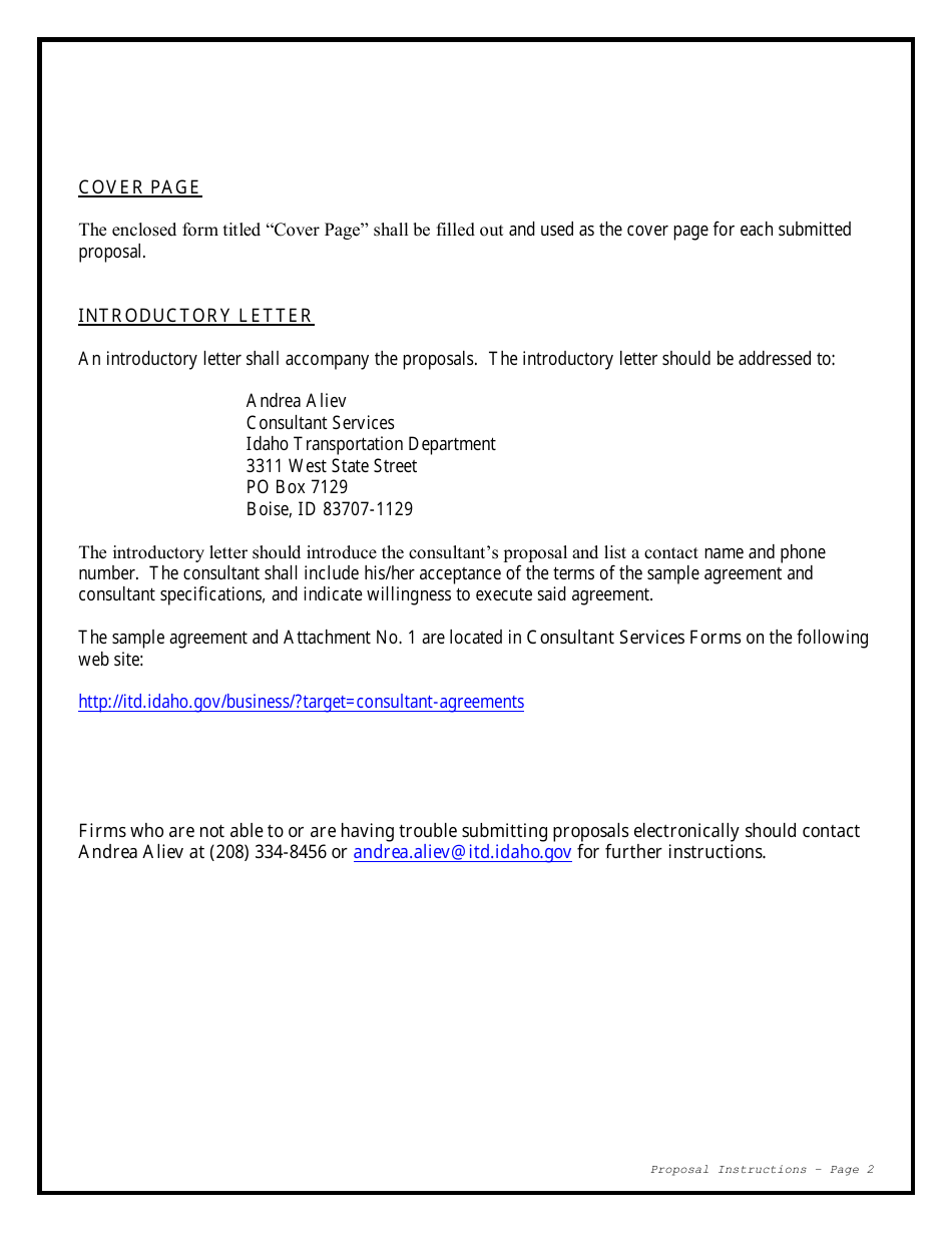 Request for Qualifications for Term Agreement for Consultant Services - Idaho, Page 7