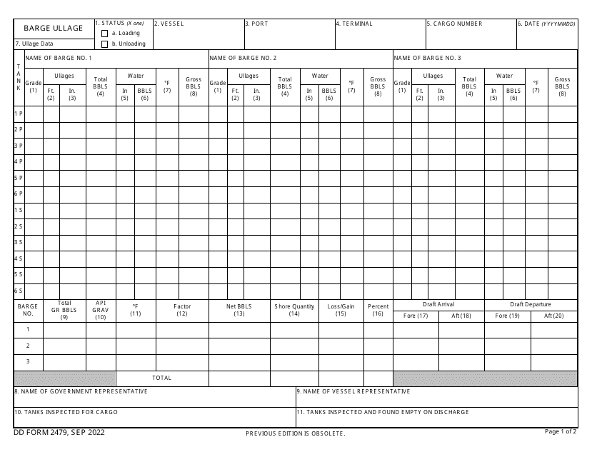 DD Form 2479  Printable Pdf