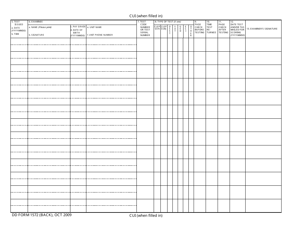 DD Form 1572 - Fill Out, Sign Online and Download Fillable PDF ...