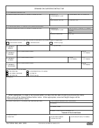 Document preview: DD Form 1843 Demand on Carrier/Contractor