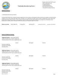 Turbidity Monitoring Form - Additional Monitoring Stations - Florida, Page 3