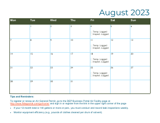 Compliance Calendar for Florida Perchloroethylene Dry Cleaners - Florida, Page 20