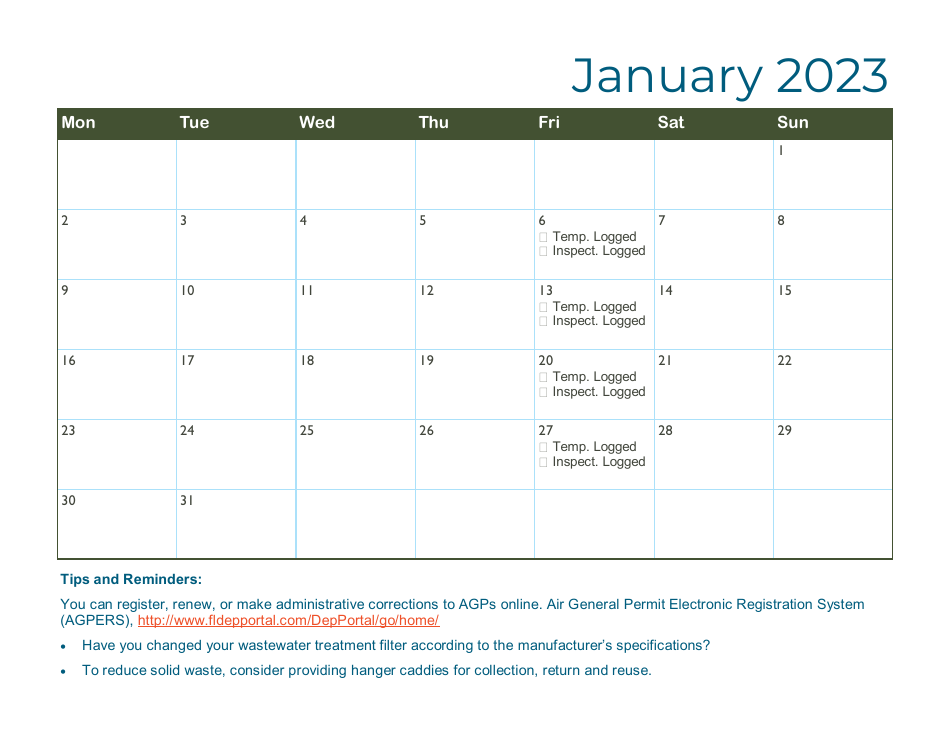 Compliance Calendar for Florida Perchloroethylene Dry Cleaners - Florida, Page 6
