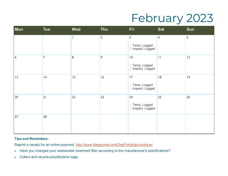 Compliance Calendar for Florida Perchloroethylene Dry Cleaners - Florida, Page 8